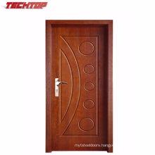 Tpw-044 Wooden Grain PVC Faced Interior Solid Wood Door